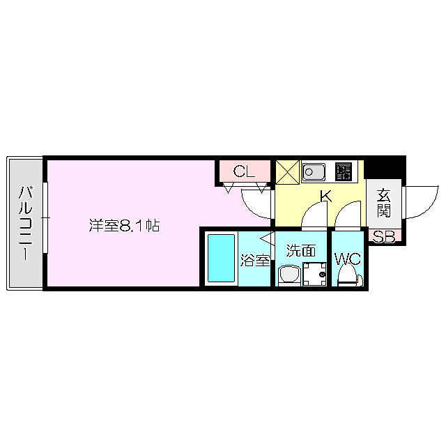 地下鉄御堂筋線 西中島南方駅 徒歩1分 11階建 築20年の間取り写真