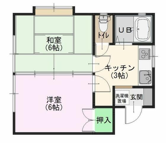 ブルースカイコーポ2号棟の間取り写真