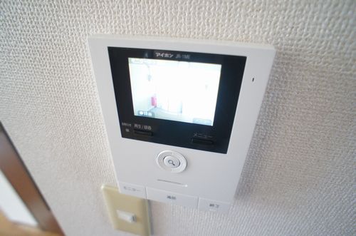 セキュリティ　カラーモニター付きドアホンで来訪者の声と顔を確認できます