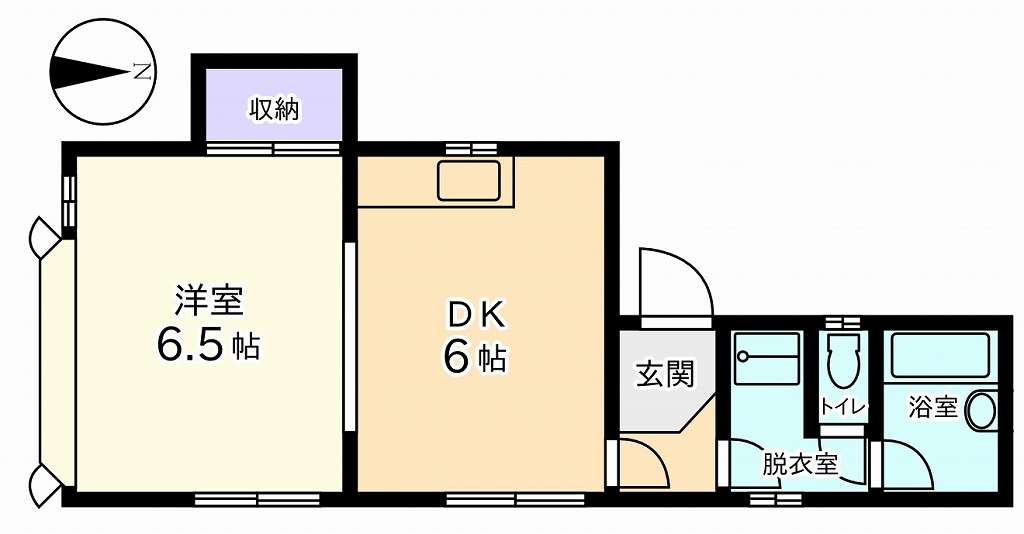 東京メトロ丸ノ内線 新高円寺駅 徒歩6分 2階建 築36年の間取り写真