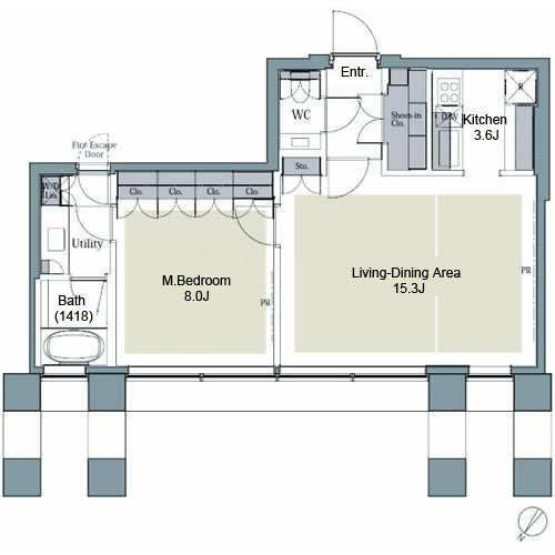 AKASAKA K-TOWER RESIDENCEの間取り写真