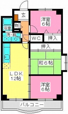 春日市大土居のマンションの間取り