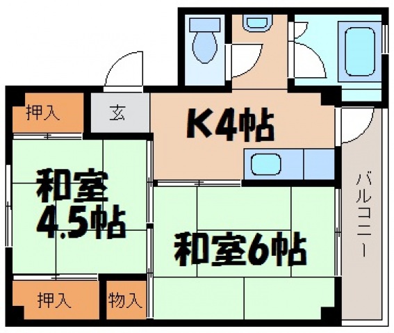 ビレッジハウス宮ヶ迫3の間取り