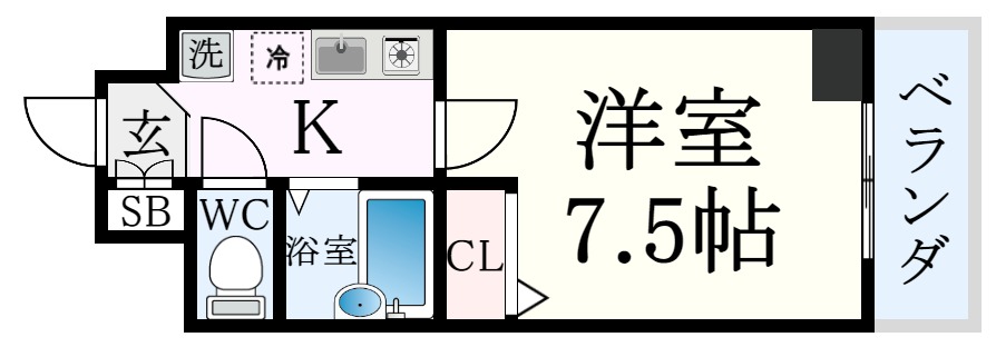 ブロスコート六甲IIの間取り