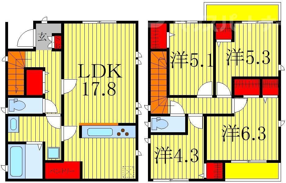 千葉県柏市豊四季（一戸建）の賃貸物件の間取り