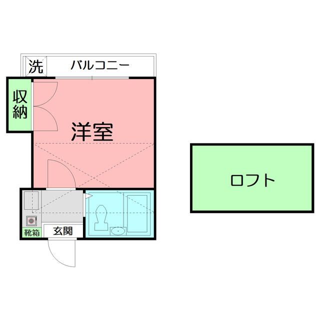 平塚市東真土のアパートの間取り