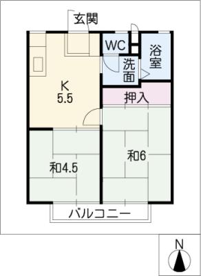 ハイツ戸ヶ崎の間取り