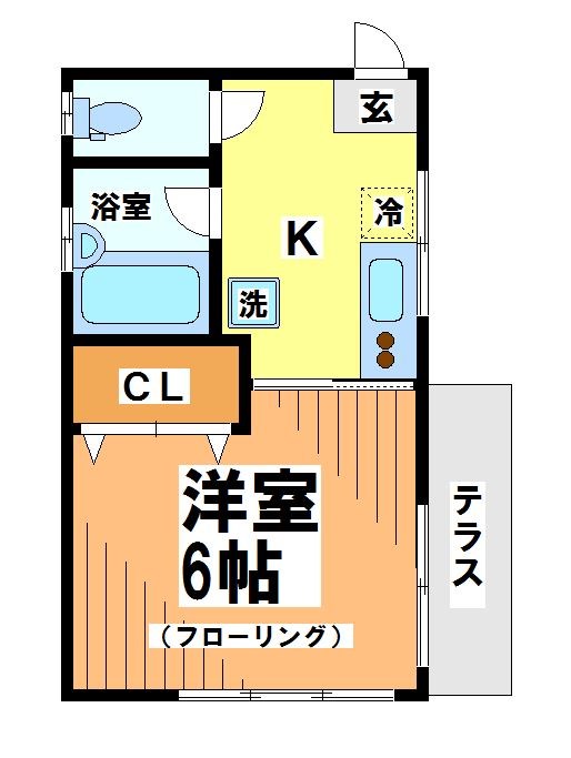 世田谷区赤堤のアパートの間取り