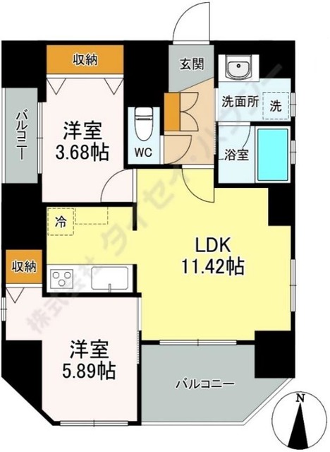 オリセイ麻布十番の間取り