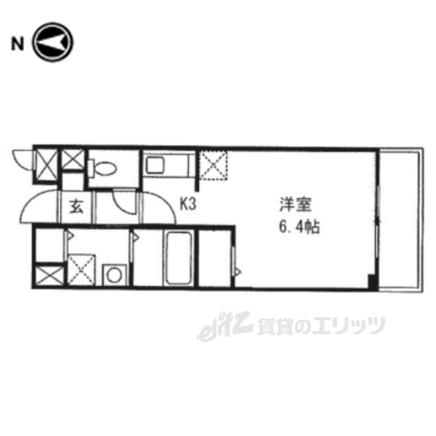 大和高田市大字築山のアパートの間取り