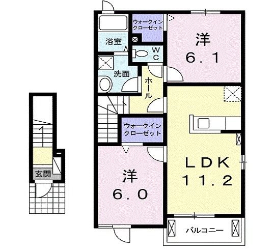 【遠田郡美里町青生のアパートの間取り】