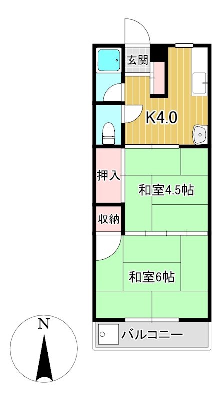 大津市栄町のマンションの間取り