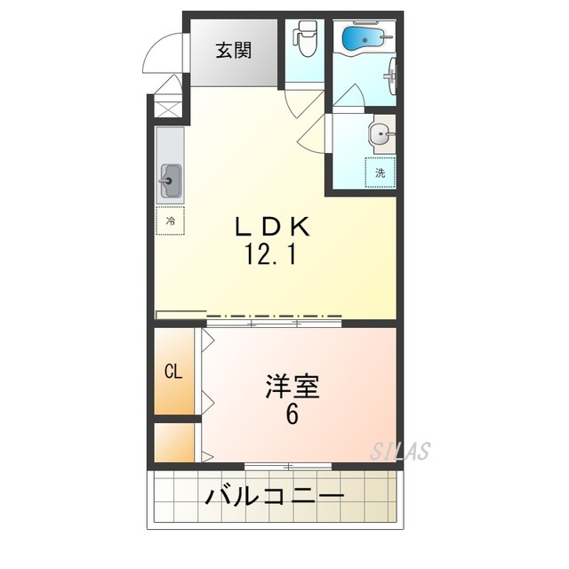 堺市堺区石津町のアパートの間取り