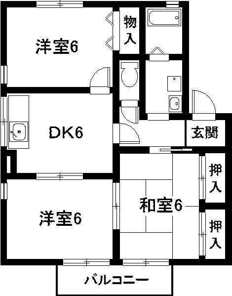 新城市平井のアパートの間取り