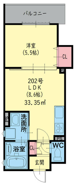 寝屋川市日之出町のアパートの間取り