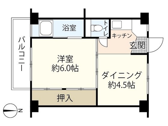 広島市安芸区中野のマンションの間取り