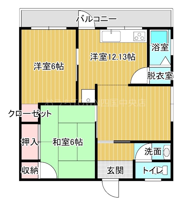 武村マンション上柏　Aの間取り