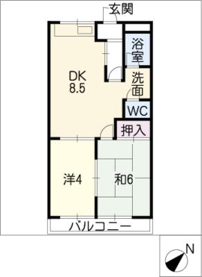 リバーハイツ木曽の間取り