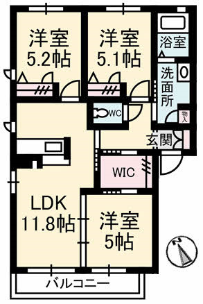 シャーメゾン東陽Ｂの間取り