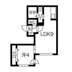 札幌市西区発寒六条のマンションの間取り