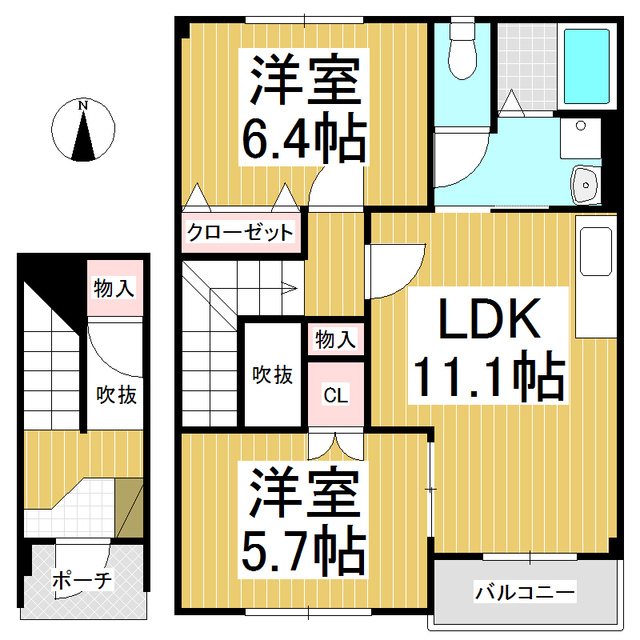 Ｐｕｒｅ　Ｈｅａｒｔ・Ｋの間取り