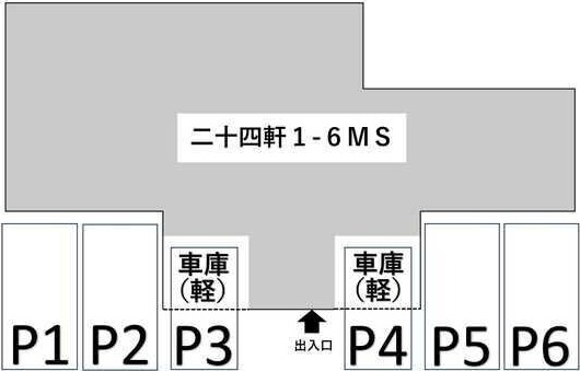 【ONE STAGE二十四軒の駐車場】