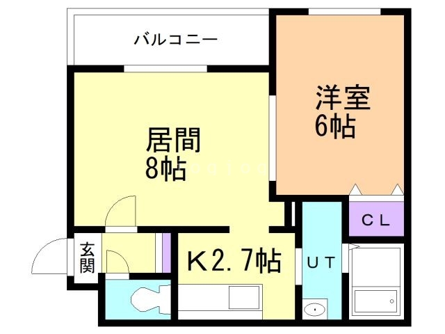 函館市本町のマンションの間取り