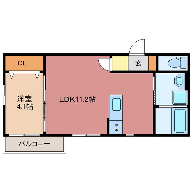 三重郡川越町大字高松のアパートの間取り