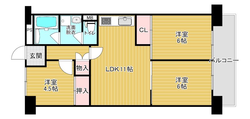 守山アーバンライフの間取り