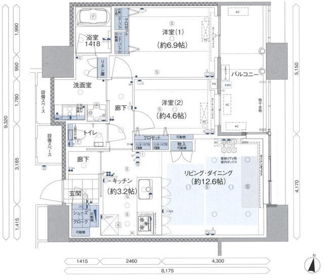 アイランドシティ　オーシャン＆フォレスト　タワーレジデンス　ＷＥＳＴ棟の間取り