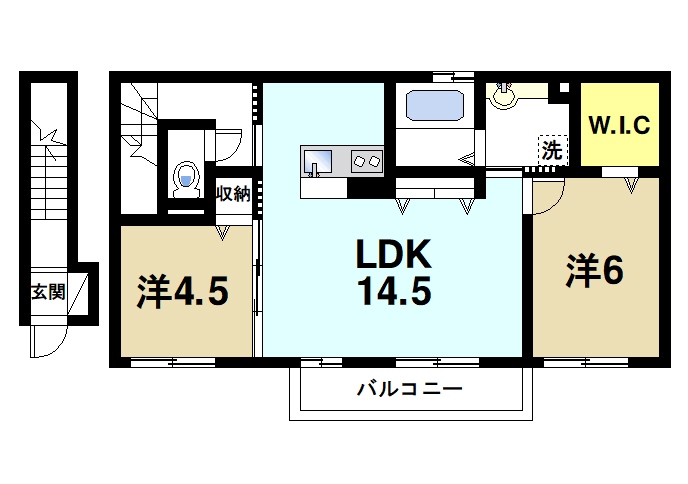 桜井市大字外山のアパートの間取り