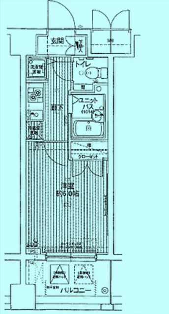 港区東麻布のマンションの間取り