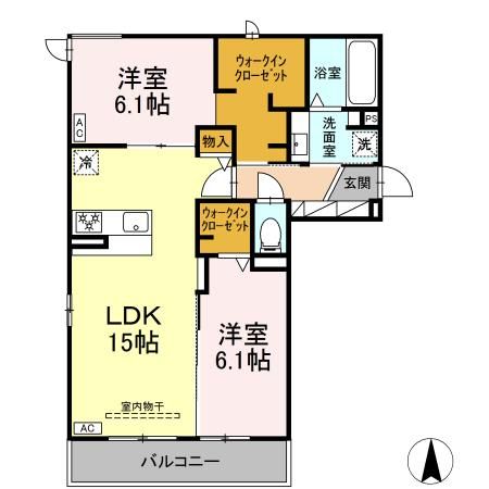 【浜松市中央区上島のアパートの間取り】