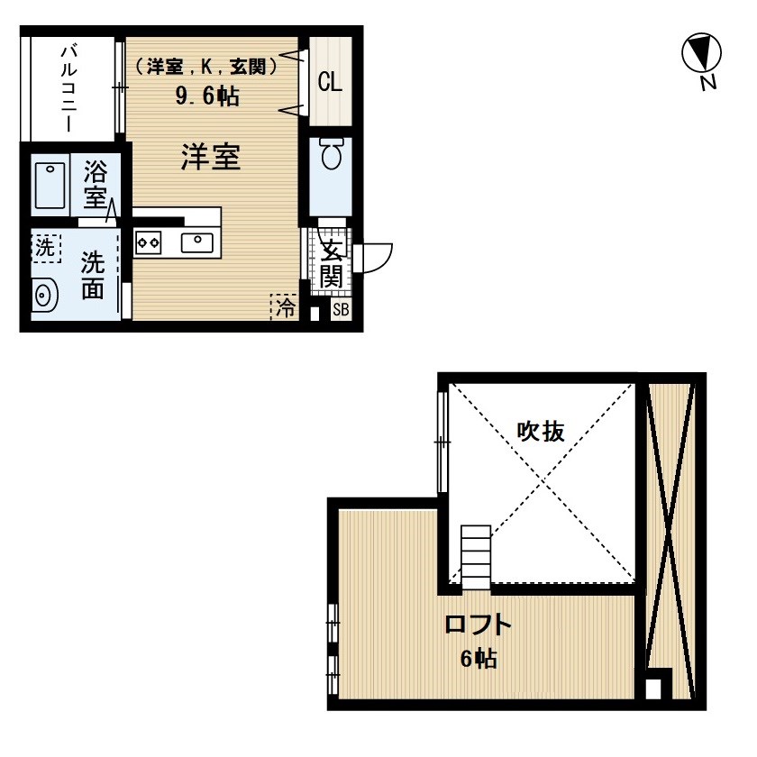 名古屋市中川区荒子のアパートの間取り