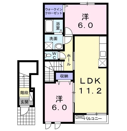 築上郡築上町大字下別府のアパートの間取り