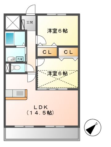 ルネスガーデンコートの間取り