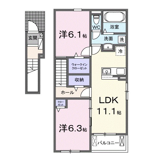 ロイヤル　信濃　Ｂの間取り