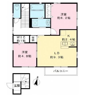 小美玉市堅倉のアパートの間取り