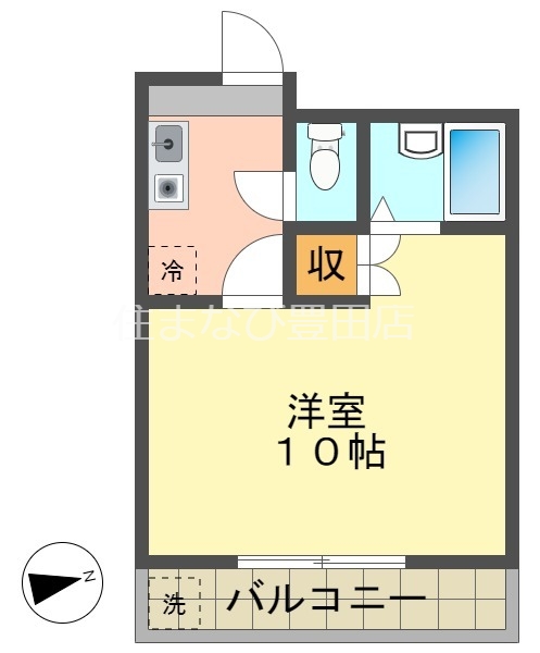 高浜市論地町のアパートの間取り