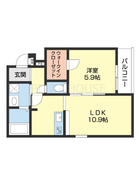 フジパレス和歌山黒田I番館の間取り