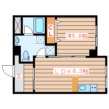 副都心ビル百番館木町通の間取り