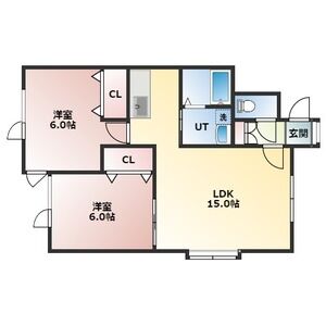 石狩市花川南七条のアパートの間取り
