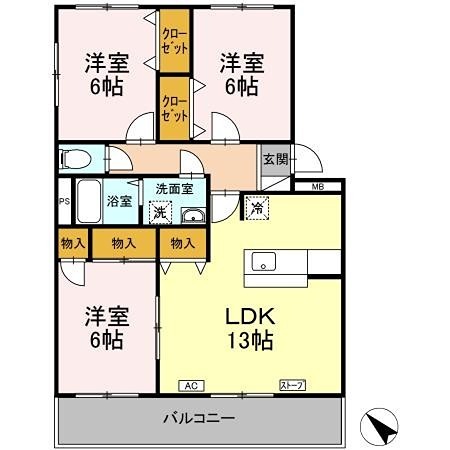 チェルシー南佃の間取り