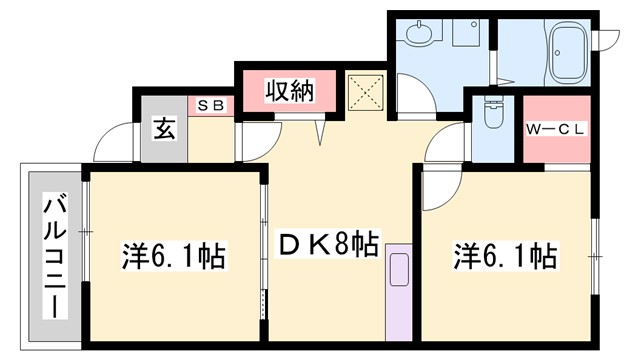 リビエールIの間取り