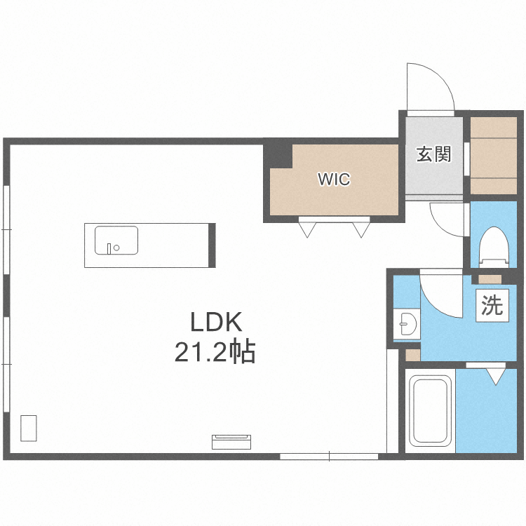 ラフィナート南16条の間取り