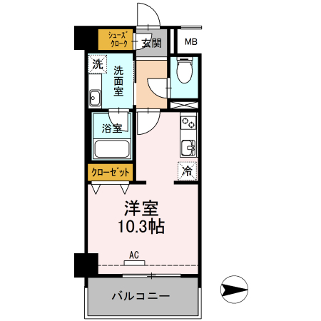 那覇市上之屋のマンションの間取り