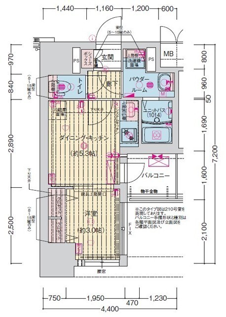 プレサンス今池駅前フェルディノの間取り