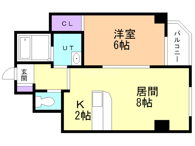 札幌市白石区菊水二条のマンションの間取り