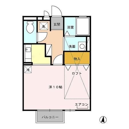 津市雲出本郷町のアパートの間取り