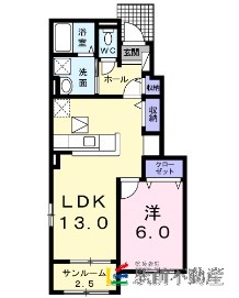 リーベ荒尾　IIの間取り